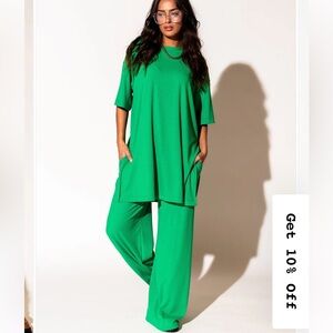 Dressed in LALA Leveled Up Playsuit in Green
